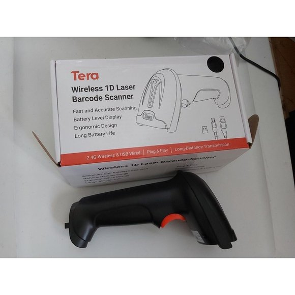 Tera Wireless 1D Laser Barcode Scanner - Picture 1 of 3